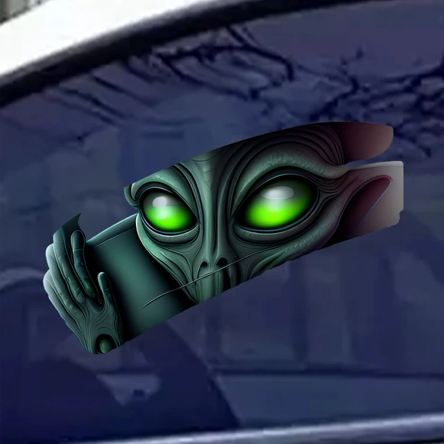 1pc Alien Car Sticker, Car Decal Waterproof Easy To Install Vinyl Sticker For Home Party Car Decoration Decal