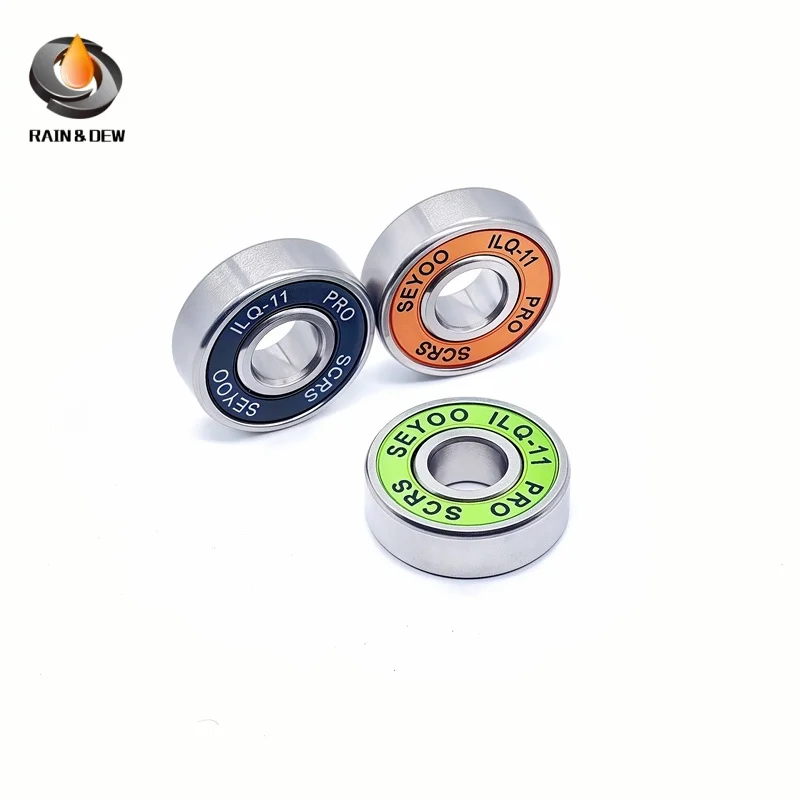 8Pcs High-Performance Green Skate and Scooter Bearings - Smooth and Fast