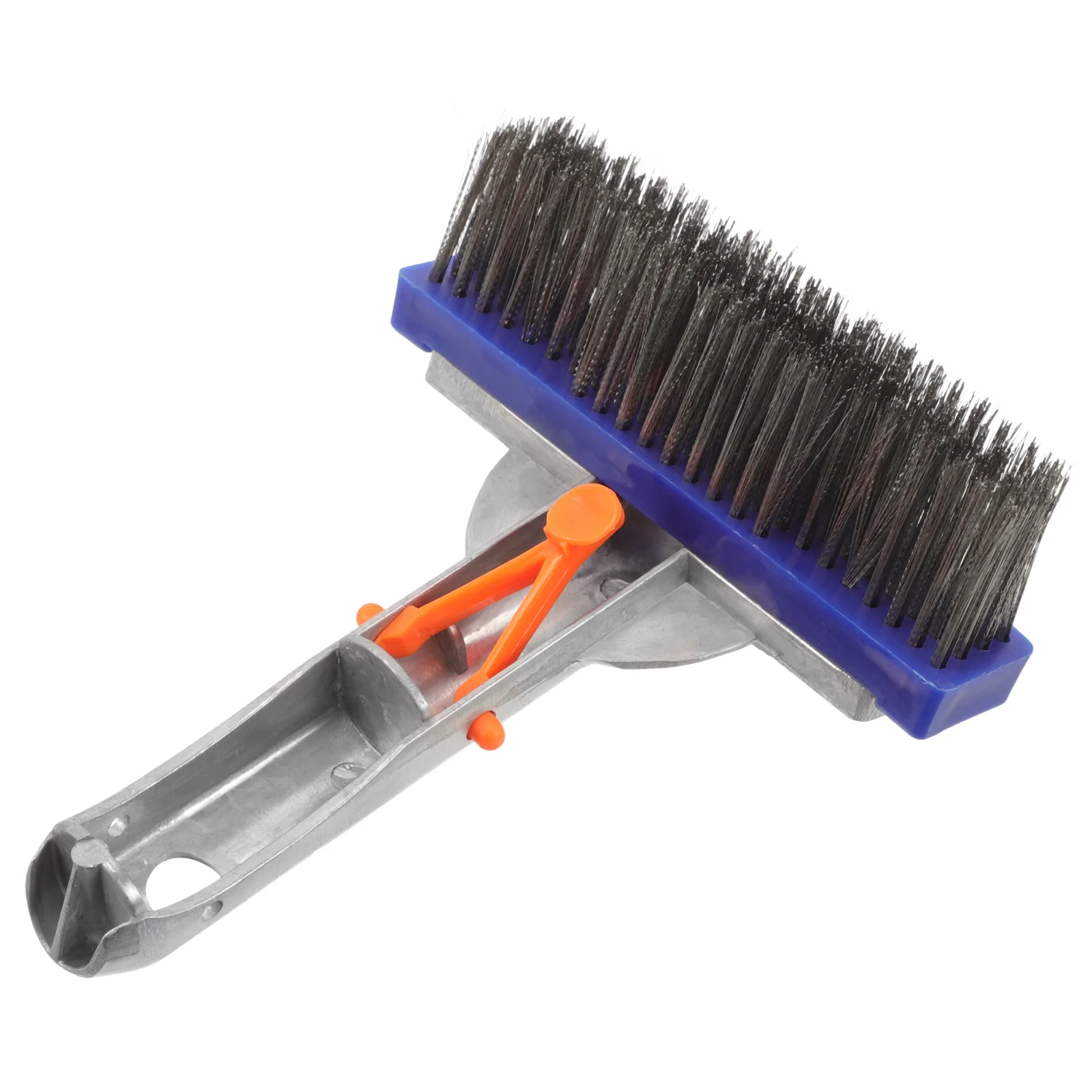 

Scrubber Swimming Pool Cleaning Tools Aluminum Handle Wire Brush Bottom Back Moss Head Steel Metal
