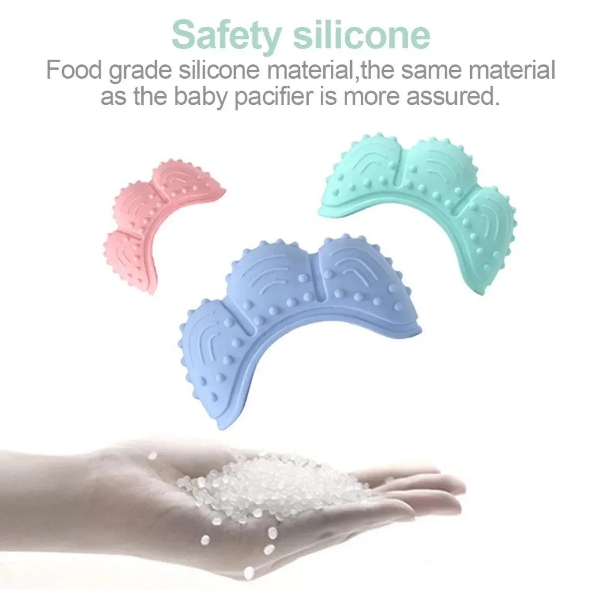Food Grade Silicone Gloves Baby Teether Gloves Glove Toys Mitten 1/2Pc