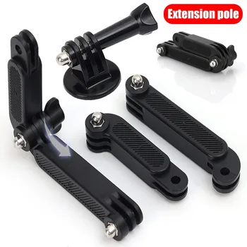 Accessori universali per action cam per GoPro 12 11 DJI Osmo Action 5Pro 4 Insta360 Staffa di montaggio per casco con asta di prolunga flessibile