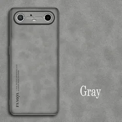 Luxury Sheepskin Leather Shockproof Silicone Phone Case Cover for Tecno Spark Slim (Gray)