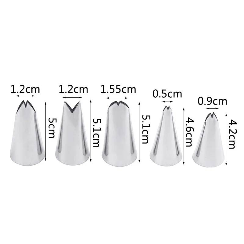 BCMJHWT 5pcs Flower Tulips Rose Nozzle 5pcs Leaf Petal Metal Nail Decor Lifter Fondant Cream Transfer cake decorating tip set cake icing nozzles baking nozzle set cake decorating nozzle set Baking Pastry Kitchen Tool