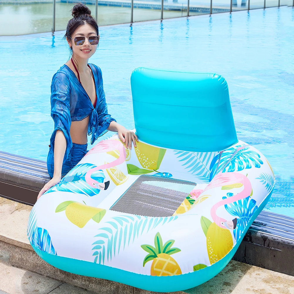 Pool Lounge Float Inflatable Pool Floats Ergonomic Pool Float Lounger Comfortable Water Floating Recliner for Pool Beach 2