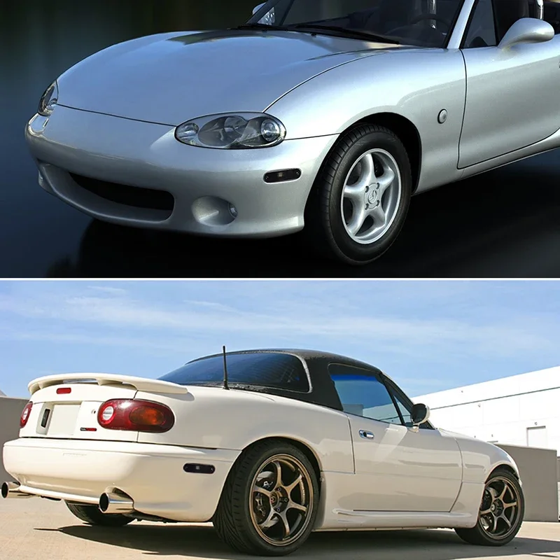 Geräucherte/bernsteinfarbene/rote Linse vorne und hinten Stoßstange, seitliche Kotflügelmarkierungsleuchte, Gehäuse für Mazda Miata MX-5 1990–2005, keine Glühbirne/Sockel – Detail 9