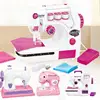 Children Sewing Machine Toy Travel Beginner Sewing Machines Portable Battery Powered Sewing Machine Pretend Play Arts For Kids 2