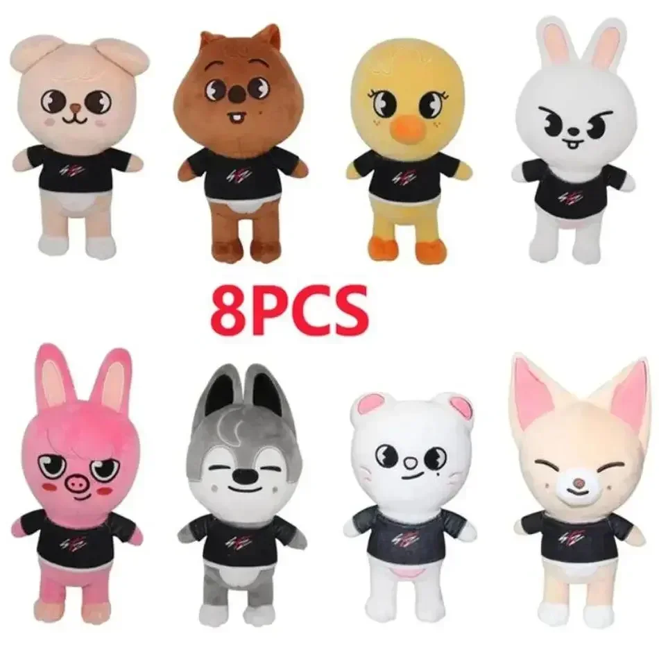 300style Skzoo Plush Toy Kawaii Kpop Stray Wolf Cartoon Stuffed Animal Doll Kawaii Companion Toy Children Gift
