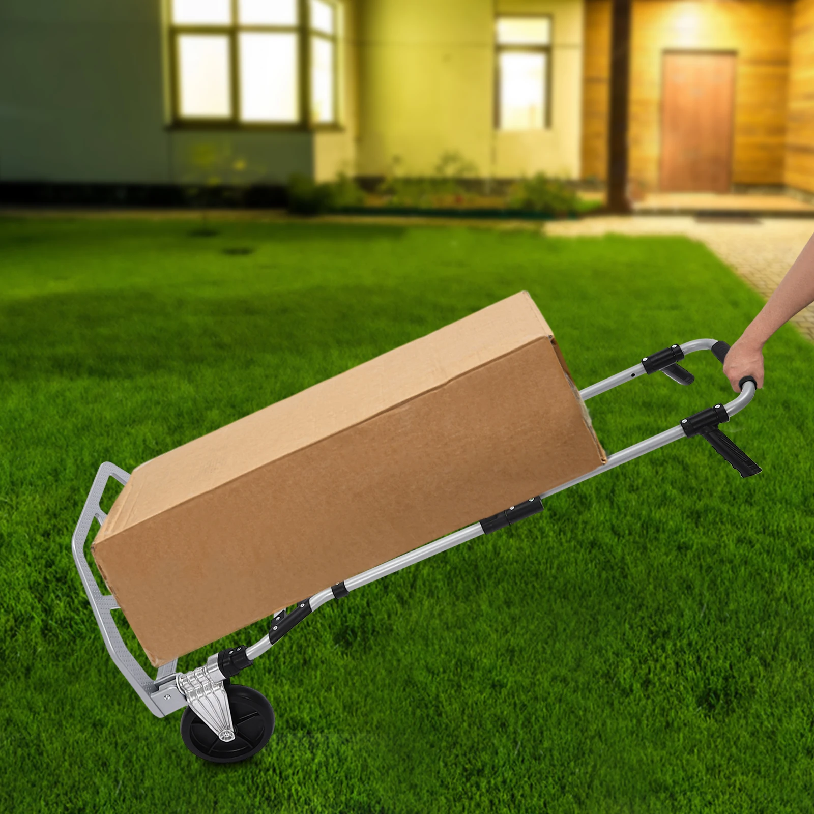 120kg/264,6lbs Klappbare Sackkarre Transportwagen Handwagen Mit PVC-Rädern