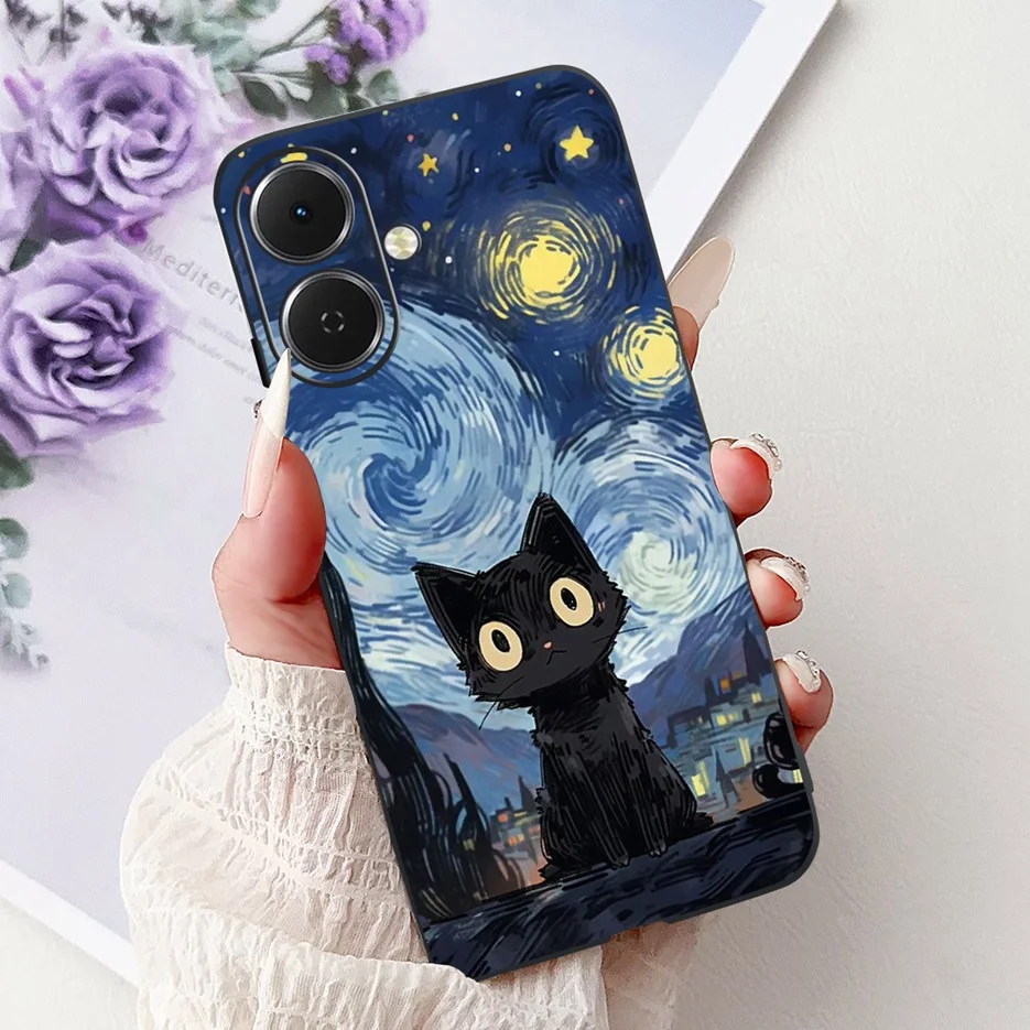 Stylish Painted Soft Silicone Phone Case - Vibrant Design Back Cover
