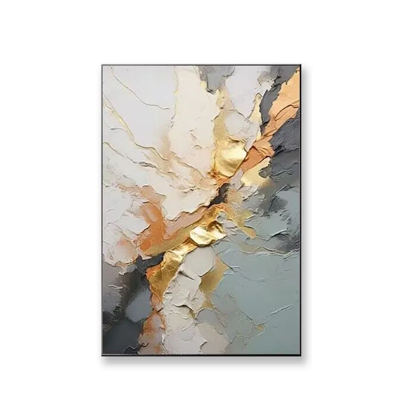 

Минималистичная Золотая Абстрактная Картина на холсте ручной работы для внутренней отделки подвесной постер для гостиной фоновая живопись