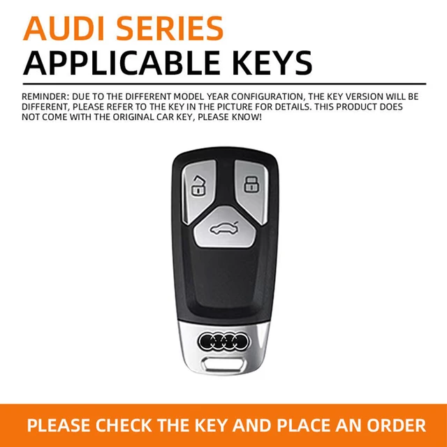 Étui de clé de voiture en silicone pour Audi, coque de protection