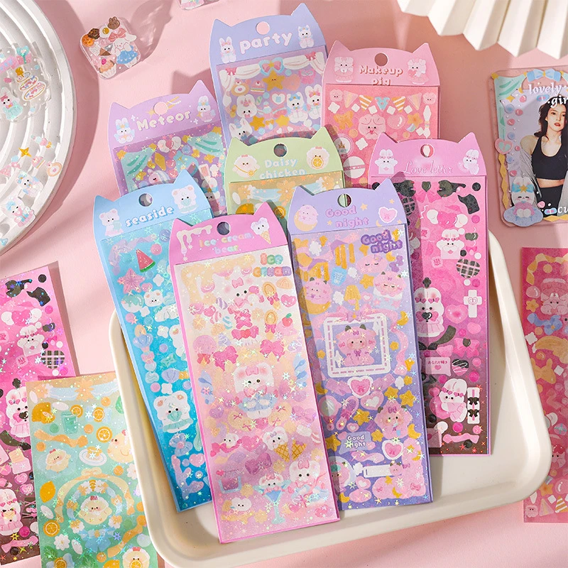 

17*7 см Kawaii серия с персонажами из мультфильмов о животных Kpop декоративная Фотокарта наклейки для ноутбука декоративная наклейка школьные канцелярские принадлежности Милые