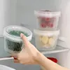 350ml Condiments Crisper Refrigerator Chopped Green Onion Storage Box, Scallion, Ginger and Garlic Drainage Fresh-keeping Box 4