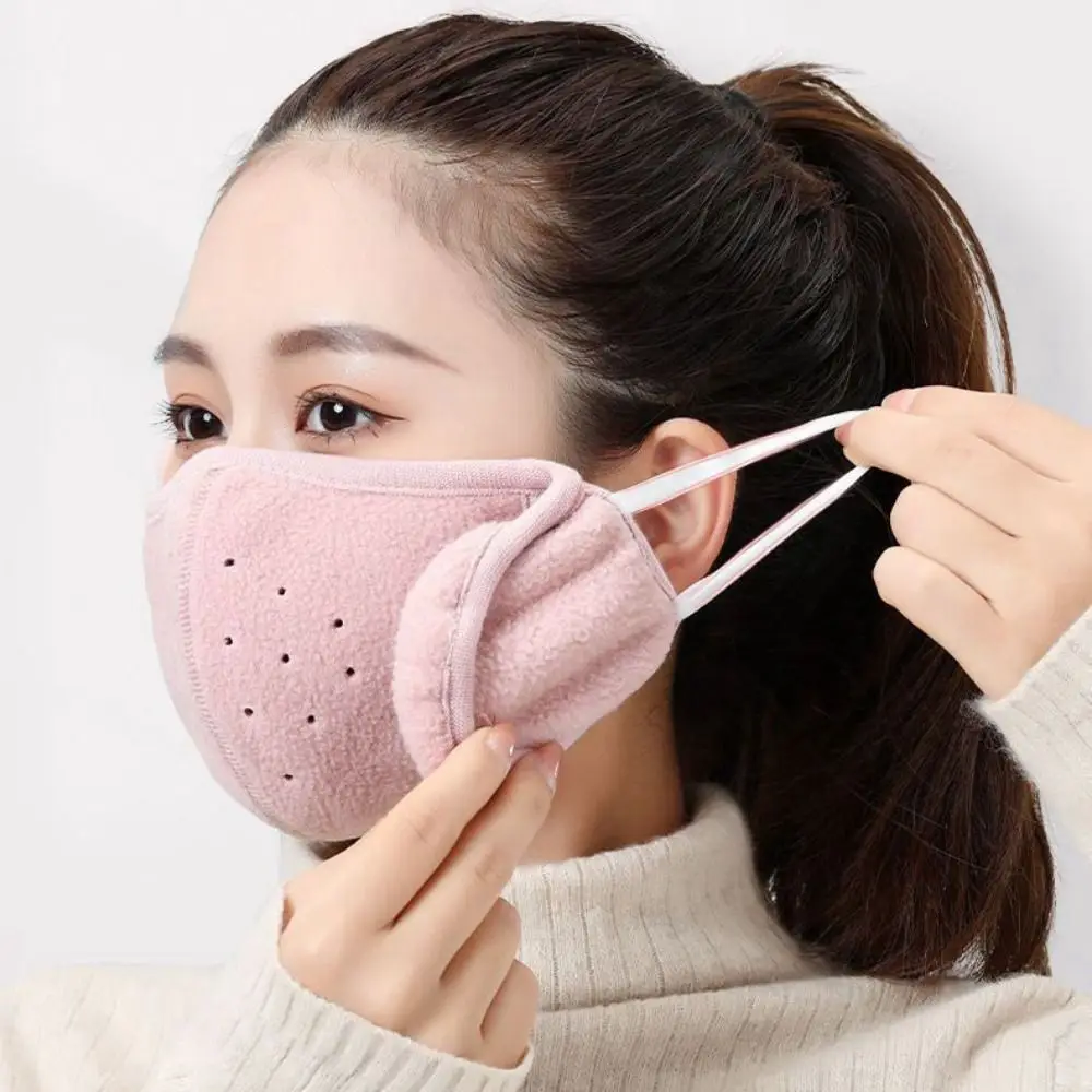 Winter Warm Face Mask with Earmuffs Windproof Motorcycle Cycling Ski Mask Women Men Hiking Riding Masks Sports Thermal Headwear
