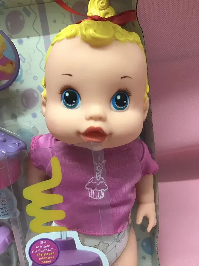 

[Funny] Simulation fashion 35cm Can suction water,Drink,Blow the candle,can Pee doll model straw Reborn Baby Dolls toys