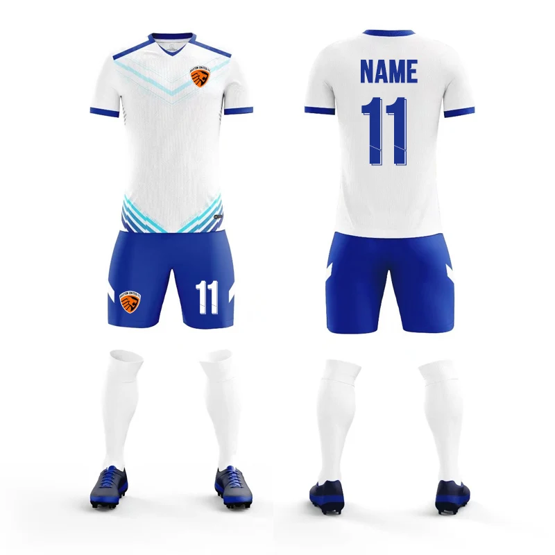 

2022 New Adult Football Shirt DIY Uniforms Suits Boy Girls Customize Survetement Youth Soccer Jersey Short + Shirt Training Set