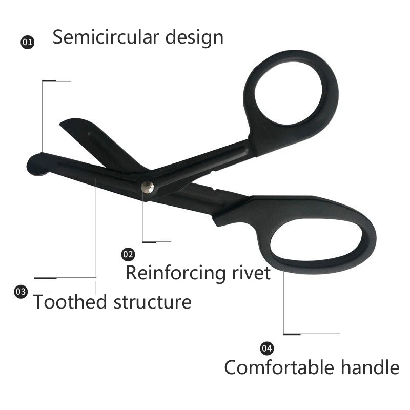 Stainless steel gauze scissors Trauma Gauze Cutter Emergency First Aid Shear Outdoor   Paramedic Bandage Medical Scissors 5