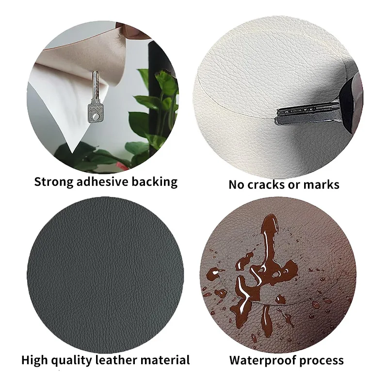 Self Adhesive Leather Repair Tape For Sofa Car Seats Bags Jackets Furniture Shoes First Aid Patch DIY PU Stickers 7.6x152cm leather repair tape