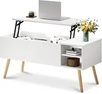 Coffee Table Lift Top - White Coffee Table with Lifting Top and Hide Compartment Storage - Lift Coffee Table Rectangle NEW USA 1