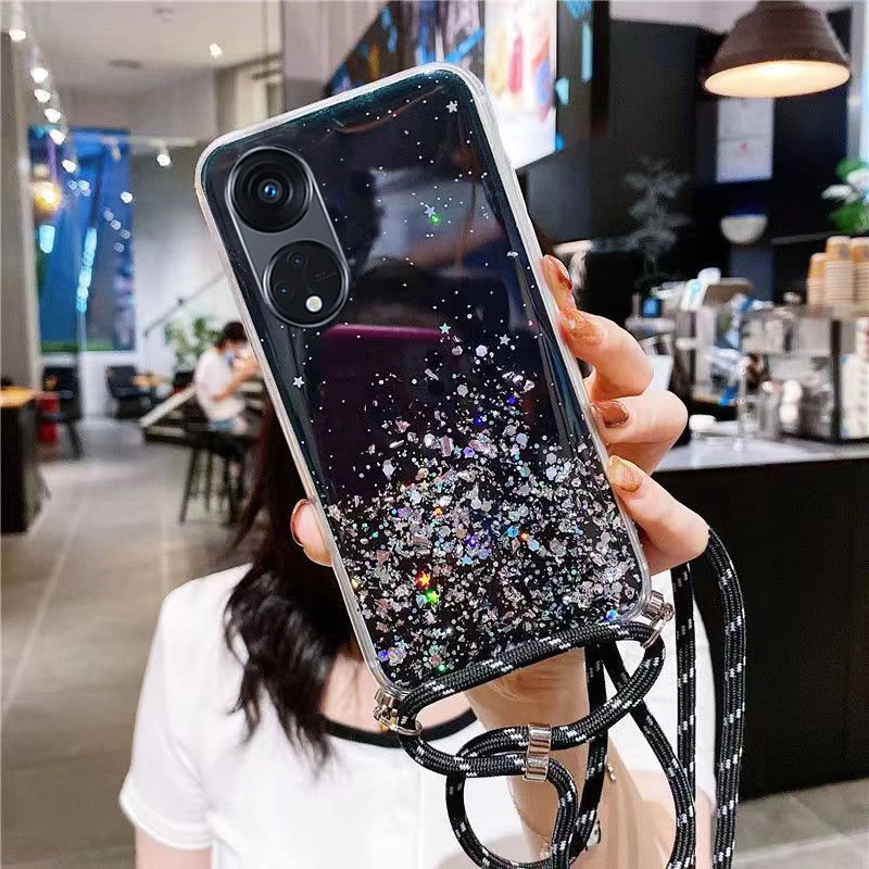 Para Oppo A98 5G Funda del teléfono Glitter Rhinestone Gradient