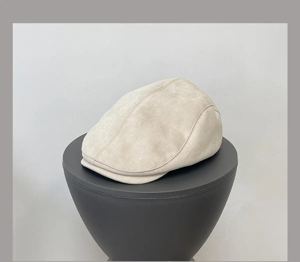 Schirmmütze Wildleder Visier Damen mütze Britischer Stil Zeitungs jungen mütze Winter mützen für Frauen Männer Vintage einfacher Hut feste Maler mütze neu – Detail 5