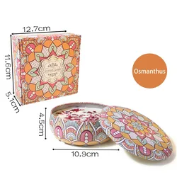 Luxurious Scented Candle Tin with Arabian Pattern - Romantic Fragrance Gift (Osmanthus)