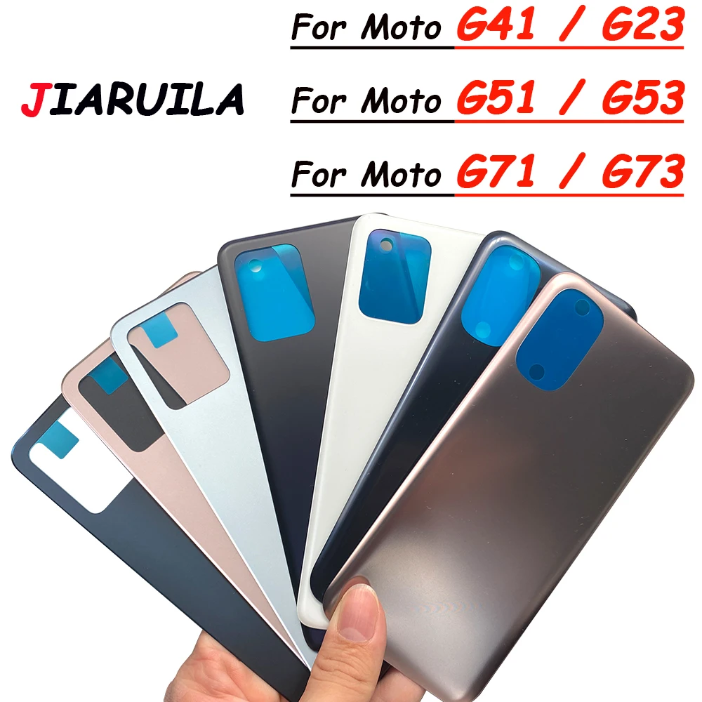 

Новая Крышка батарейного отсека задняя крышка корпус со стеклянным объективом для Motorola Moto G71 G23 G73 5G G53 G41 G51 задняя крышка с логотипом