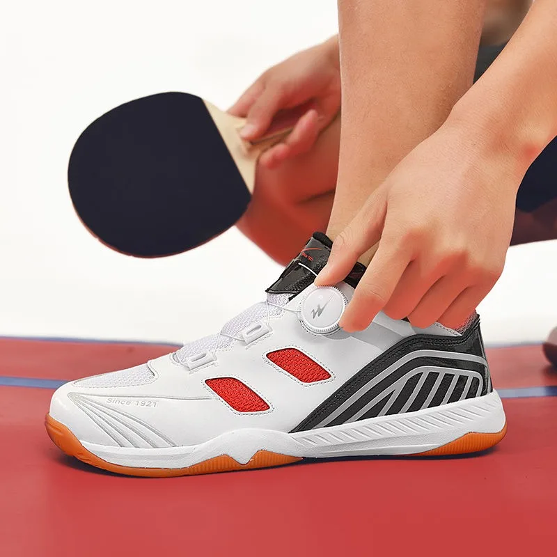 

Professional Badminton Shoes Button Men Women Rotating New Anti-slip Training Ping Pong Shoes