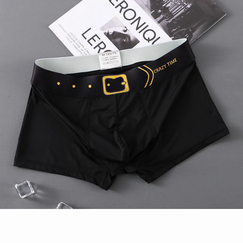 EXILIENS Brand New Belt Breathable Cotton Boxer Men Underwear Soft