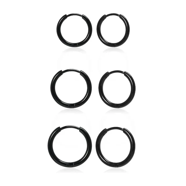 2 Pezzi In Acciaio Inossidabile Huggie Piccoli Orecchini A Cerchio Per Le Donne Piccolo Cerchio Rotondo Punk Unisex Rock Orecchino Cartilagine Gioielli Penetranti - Foto 3