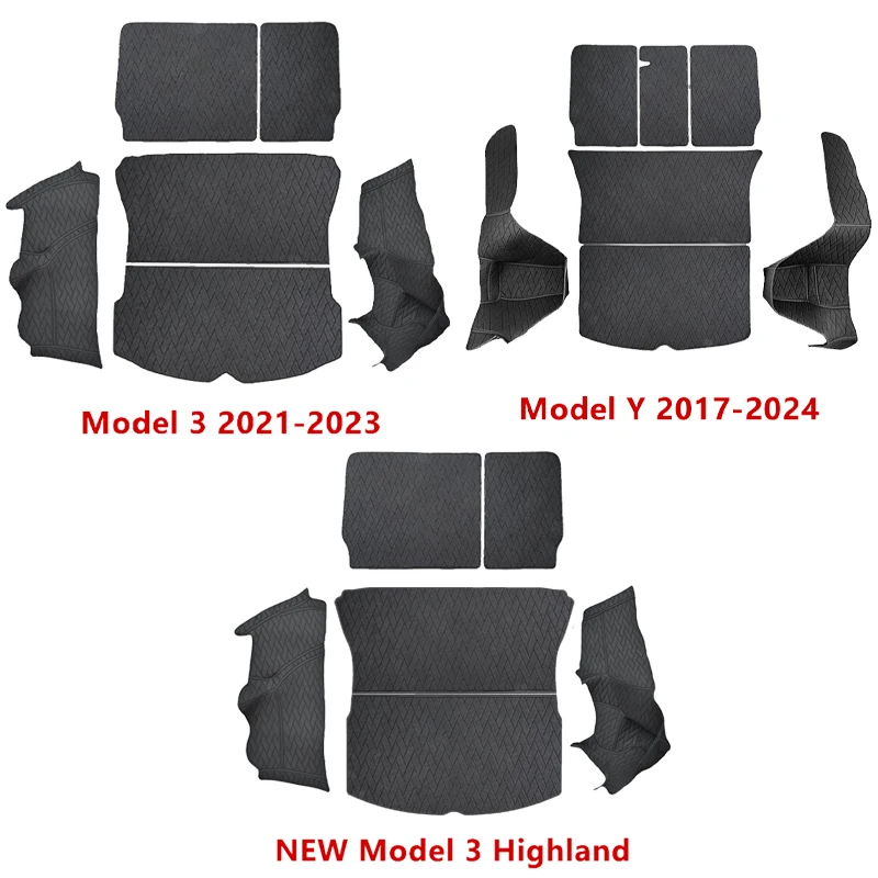 Tapis de coffre en cuir entièrement entouré imperméable, doublure  coordonnante, virus de sol personnalisés pour les placements, modèle Y 3  Highland X 2017 à 2024, nouveau - AliExpress