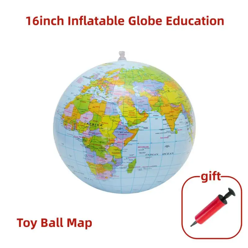 16inch Inflatable Globe Education Geography Toy Ball Map Balloon Beach Home Accessories Home Decor inflatable balloons