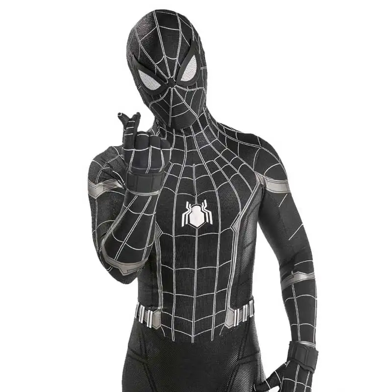 大人子供黒ホームカミングのスパイダーマンのスーツハロウィン毒