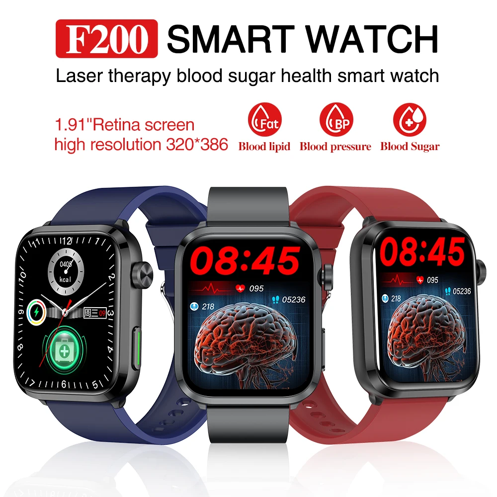 

BT Call Laser Health Physiotherapy Function SOS Smart Watches Men Uric Acid Measurement Blood Lipid Monitor Fitness Remote Care