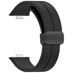 Magnetic Silicone Sport Strap for Smartwatch - Premium Accessory Bracelet (Black)
