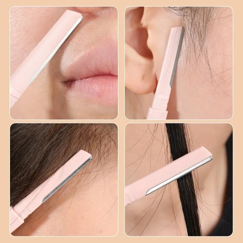 Painless Eyebrow Trimmer Safe Anti-scratch Portable Brow Razor Blade Shaver Eye Brow Cutter Face Hair Remove Beauty Makeup Tools 2