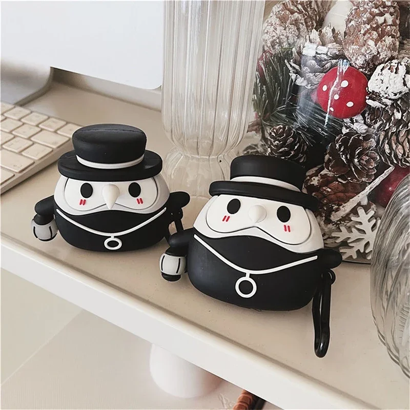 Фото 3D Милые Мультяшные наушники Doctor Schnabel для Airpods 1 2 3 Pro Силиконовый противоударный чехол для Airpods pro 2 зарядное устройство №2