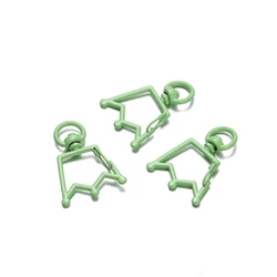 5 - Piece 26mm Crown Ring Lobster Clasp Set for DIY Jewelry and Crafting (Green)