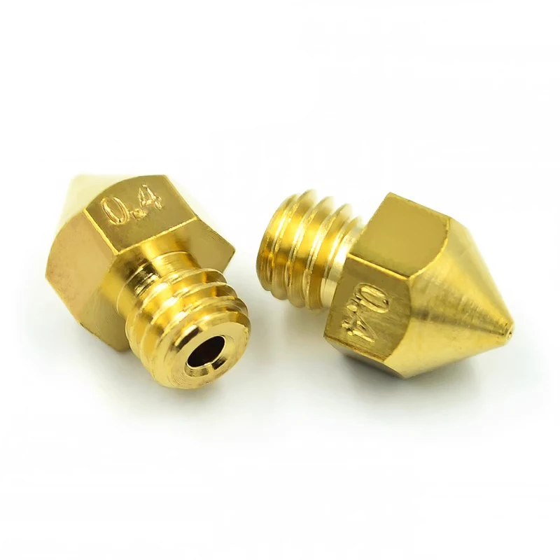 

10~1000Pcs 3D Printer Accessory Extrusion Head MK8 Brass Nozzle 0.2/0.3/0.4/0.5MM/1.75MM