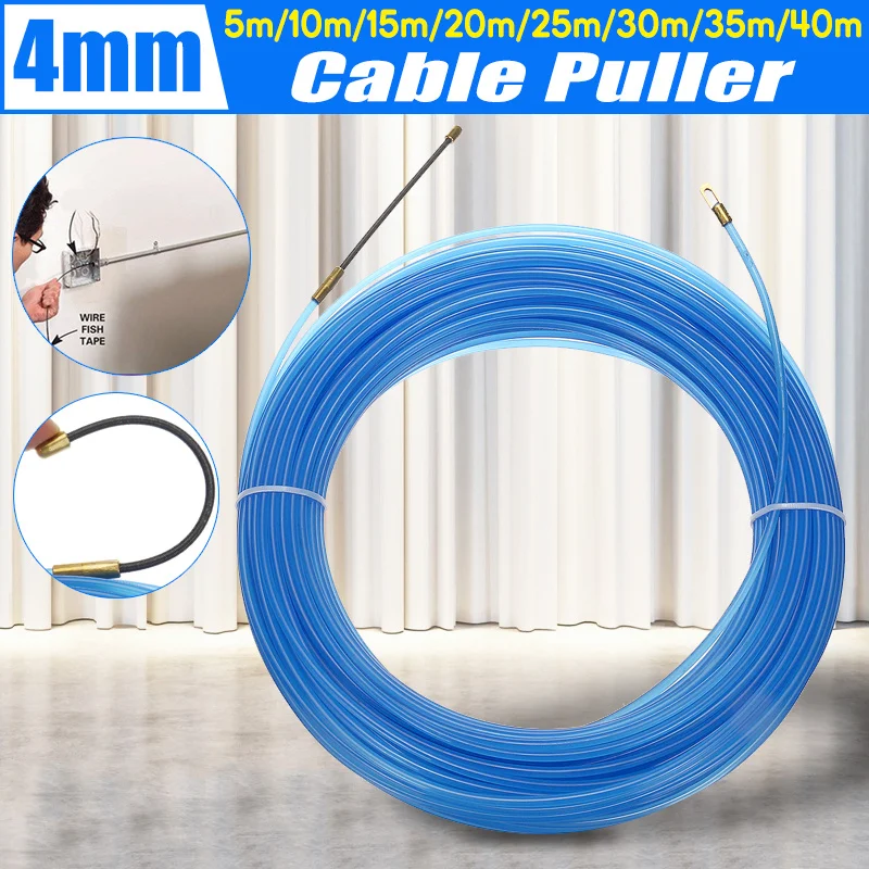 Description Picture 3 of item4mm Durable Guide Device Fiberglass Nylon Electric Cable Push Pullers Duct Snake Rodder Fish Tape Wire 5m to 40m Length