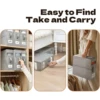 Foldable storage box Household clothing sheet storage  Viewable window zipper partition Non-woven storage box Wardrobe organizer 2