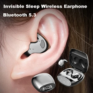 Невидимые наушники Sleep, миниатюрные наушники, скрытые шумоподавляющие TWS беспроводные наушники, спортивные стереонаушники Bluetooth 5,3