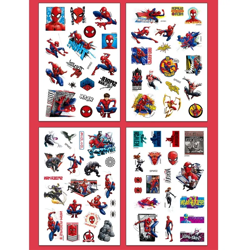 4Pcs/set Disney Avengers Tattoo Stickers Waterproof Original Princess Sofia Sticker Birthday Party Supplies Decoration Kids Gift 2