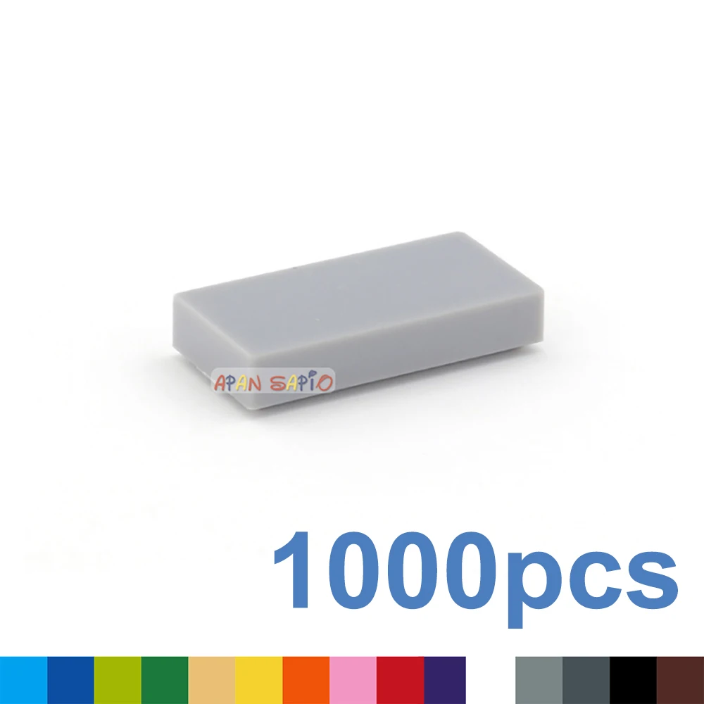 1000 stücke DIY Bausteine Glatte 1x2 Dünne Figur Ziegel Pädagogisches Kreatives Spielzeug für Kinder Größe Kompatibel mit 3069 30070