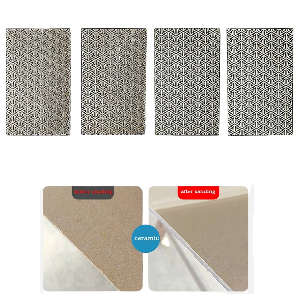Diamant-Handpolierpads, Körnung 60–400, Fliesen, Glas, Schleifblock, Pad, Schleifscheibe, Holzarbeit, Messer, Schleifkante, Werkzeug – Detail 3