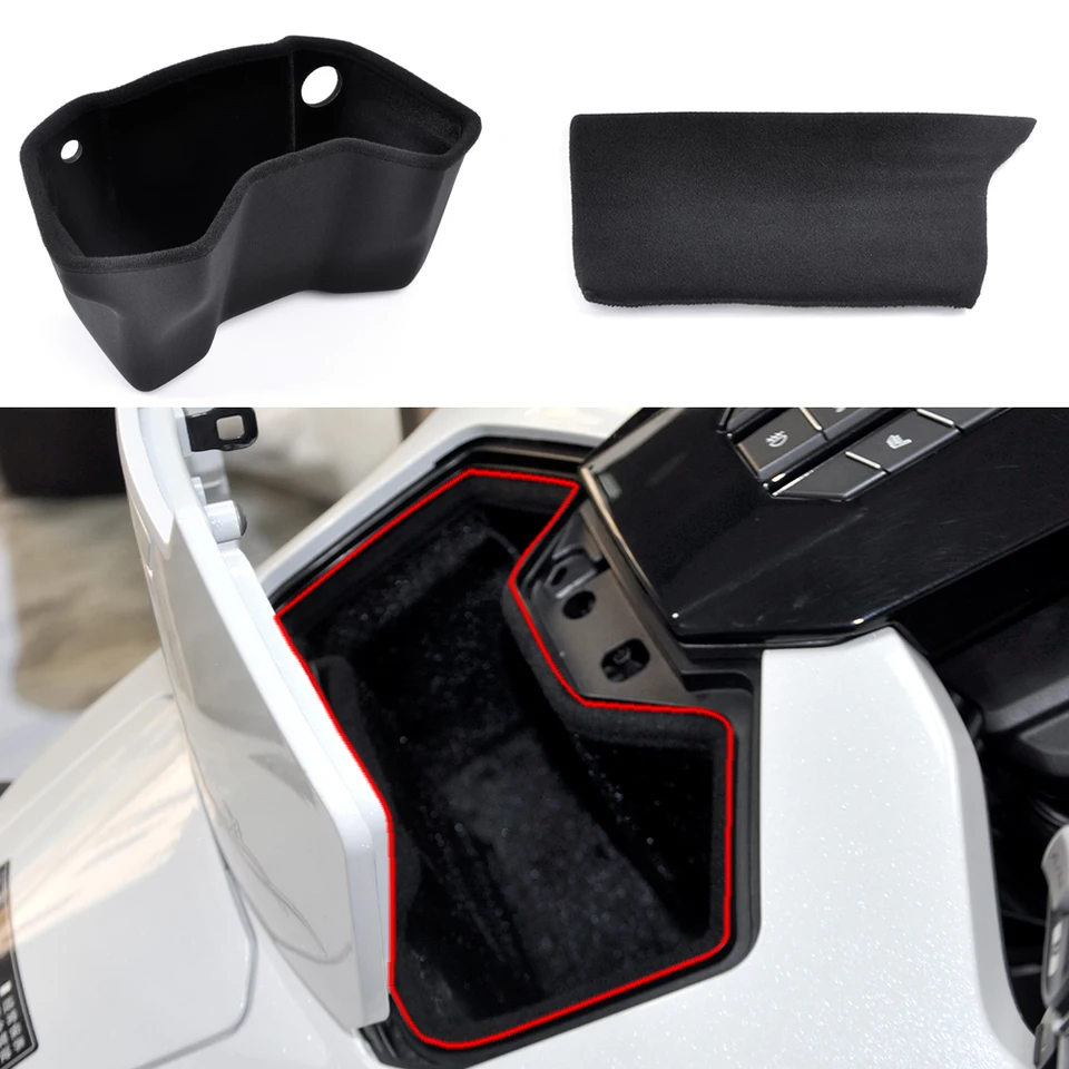 Panical Scatola portaoggetti portaoggetti per console con rivestimento centrale per Honda Gold Wing GL1800 GL1800B F6B Dct Tour 2018-2023, nero