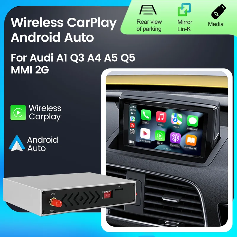 Navifly ڵ ڵ ڽ, ƿ A1 Q3 A4 A5 Q5 MMI 2G 2008 2018 Ƽ̵ ÷̾,  ī÷, ȵ̵ ڵ ̷ ũ BT