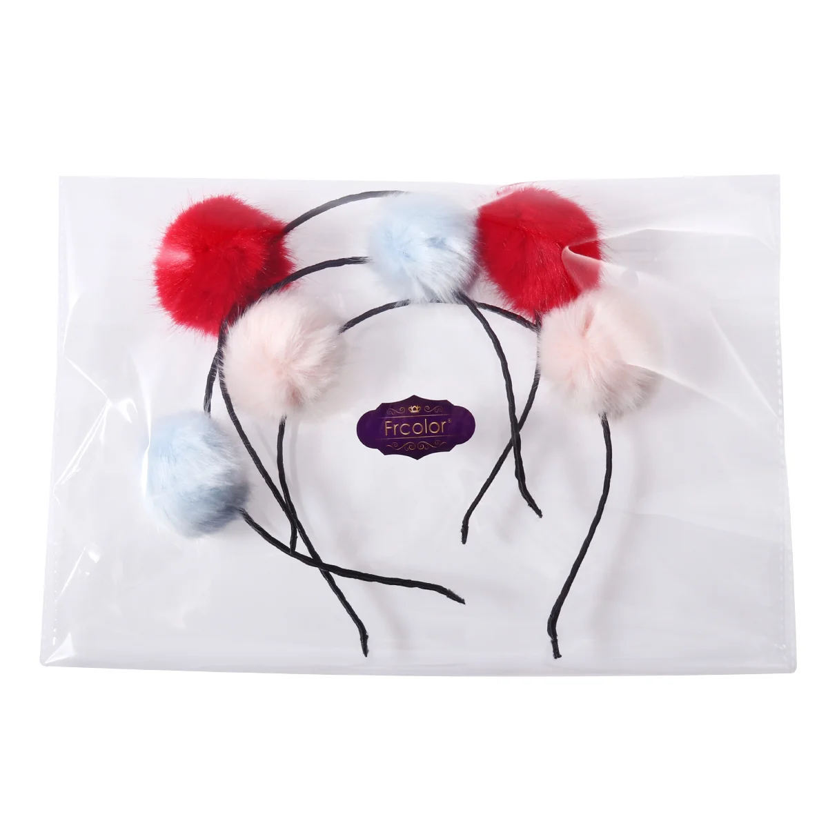 Soft Pom Headband Furry Cat Ear Cute Hairband For Kids Children Hoop Accessories Miss 6