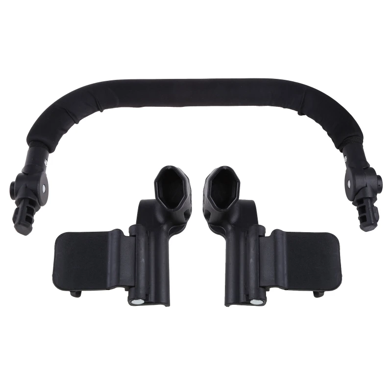 

Q0KB Stroller Bumper Bar Rod Replacement Protective Bar Armrest Handle Adapters Crossbar Accessories ABS
