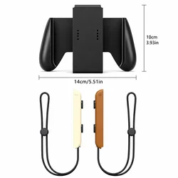 Ergonomic Game Controller Kit with Grip Holder & Wrist Straps (Brown)